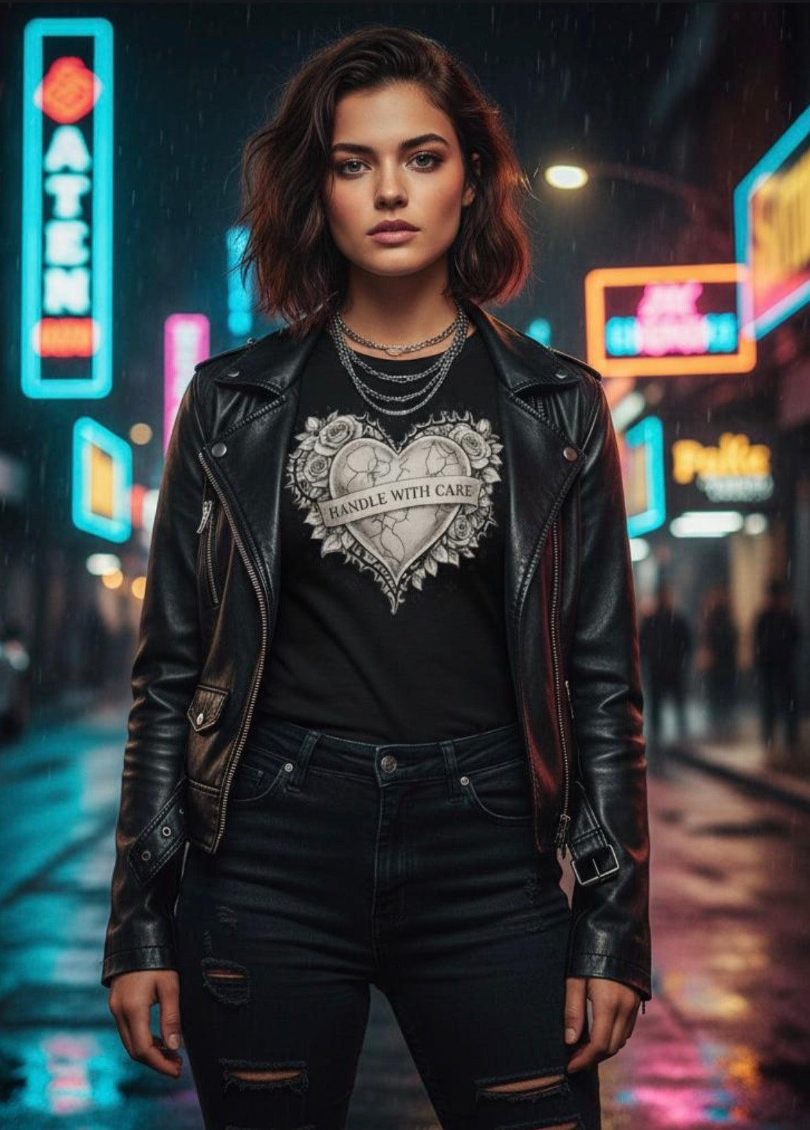 Schwarz Baumwolle | Handle with Care Shirt