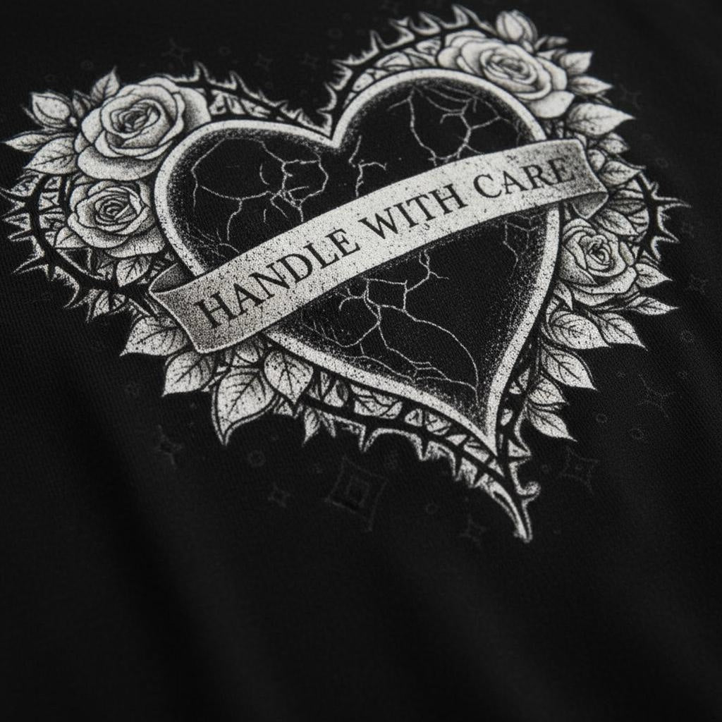 Schwarz Baumwolle | Handle with Care Shirt