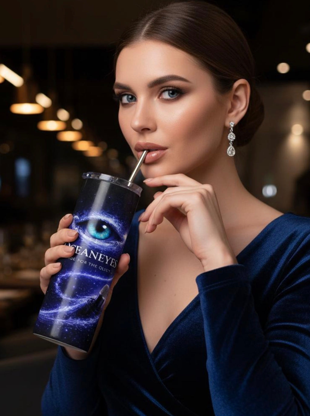 Ocean Eyes | Premium Edelstahlbecher | 600 ml