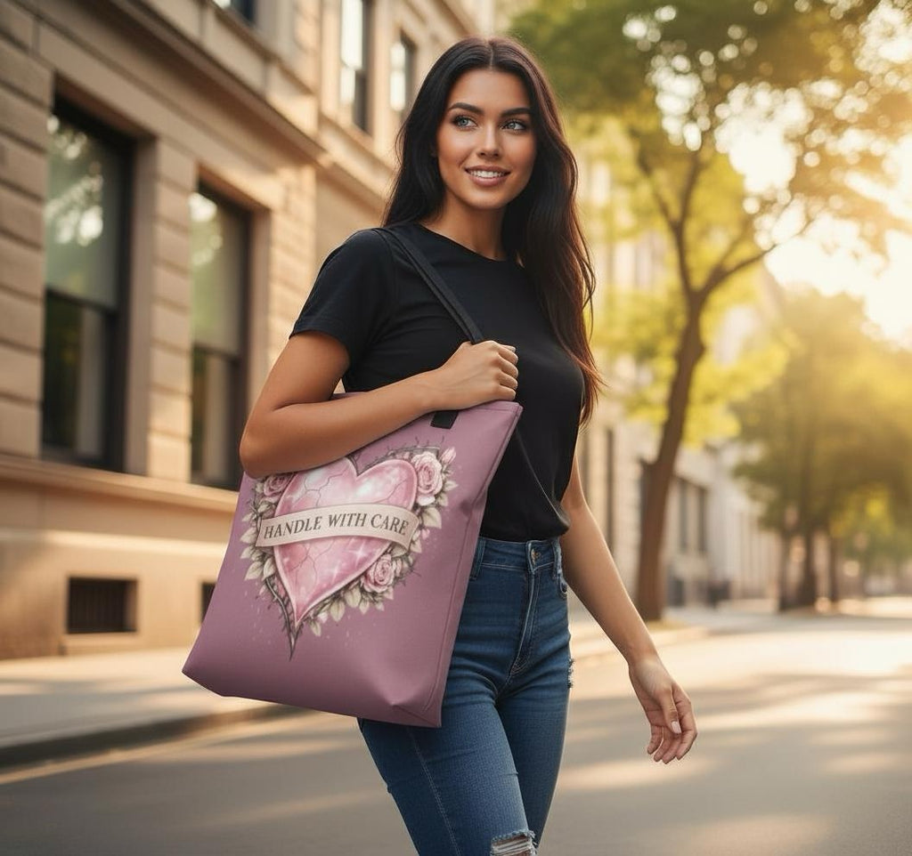 Handle with Care | Tote Bag | Aesthetic Shopper