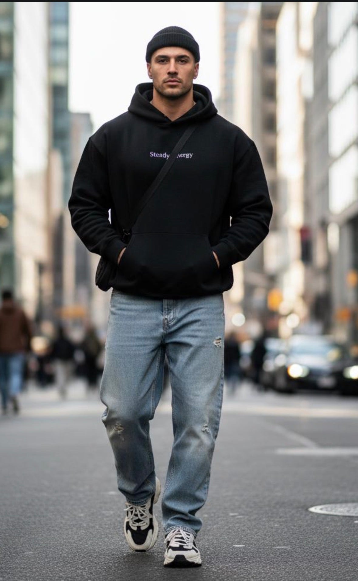 Quiet Power Hoodie Men Strength and Silence Steady Energy Hoodie