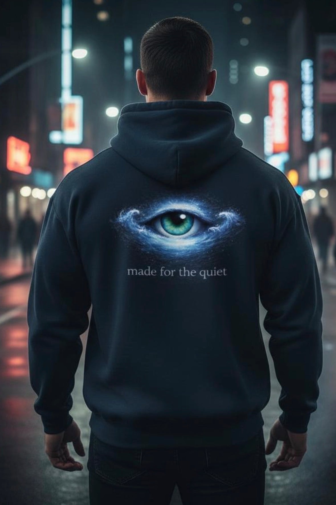 Ocean Eyes Hoodie – Calm Power DarkBlue Edition - Unisex