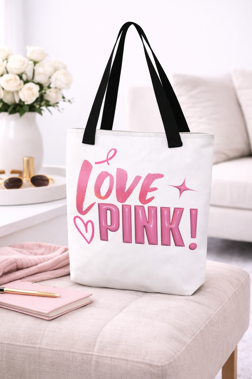 Love Pink | Standard Tote Bag | Stofftasche
