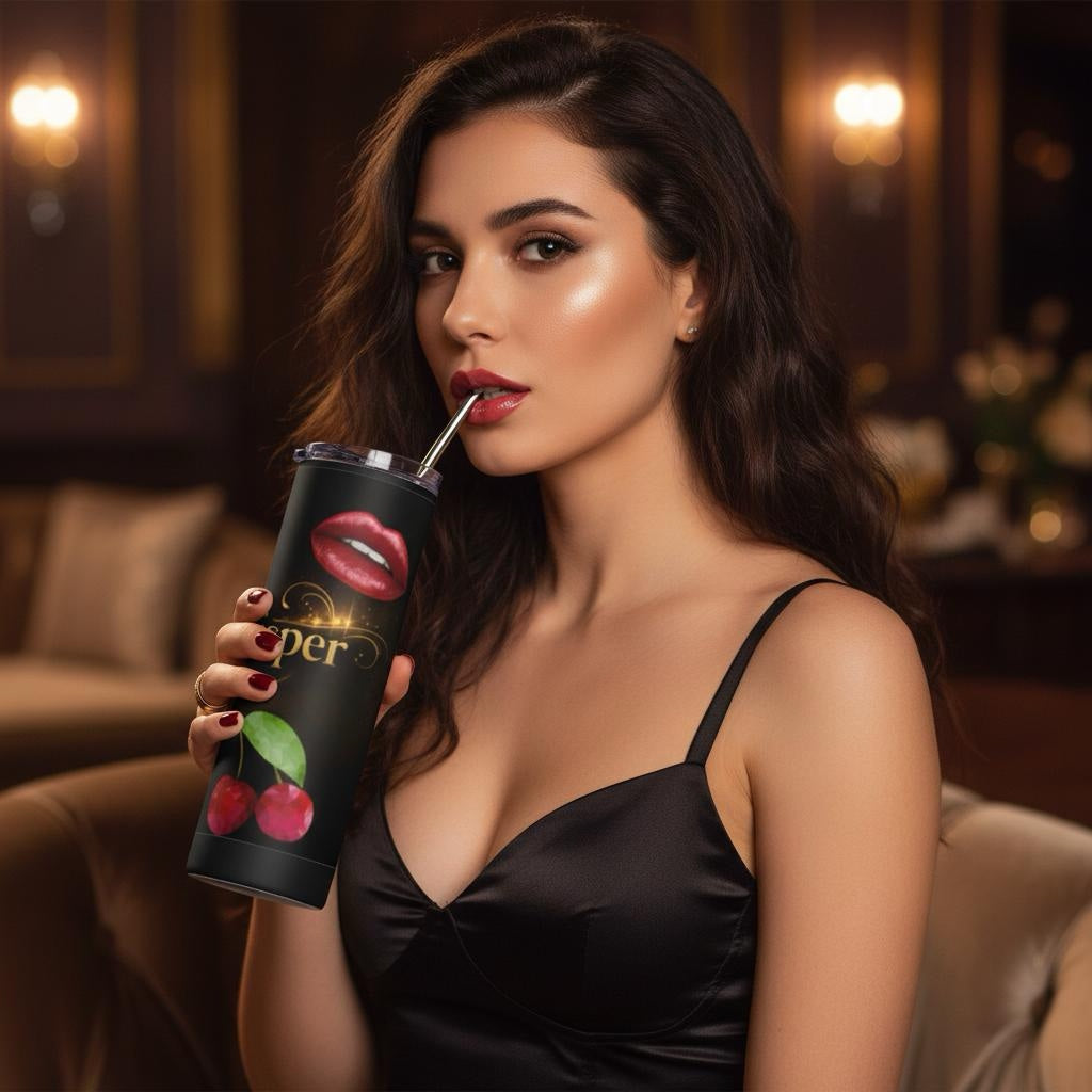 Cherry Kiss | Edelstahlbecher | 600 ml