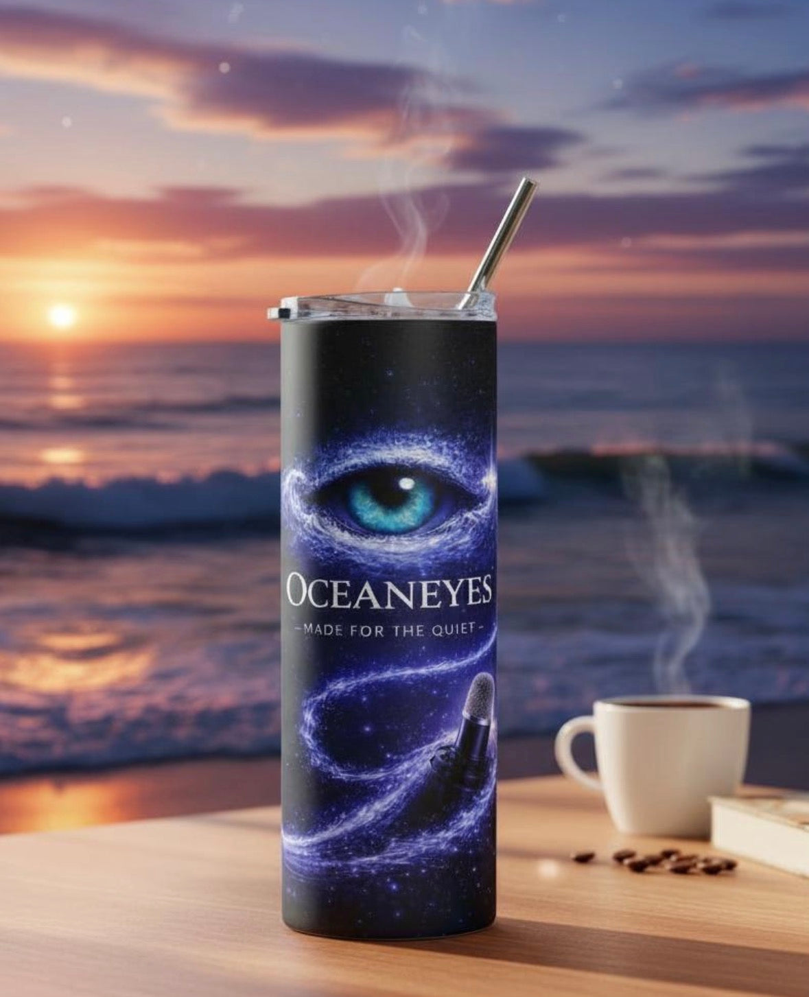 Ocean Eyes | Premium Edelstahlbecher | 600 ml