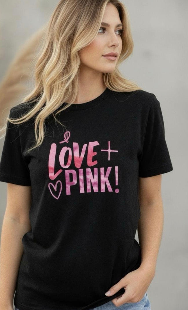 Cute Pink Love T-Shirt für Damen | Soft Girl Aesthetic Grafik Shirt