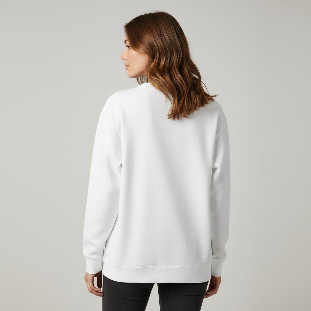 White ‚Handle with Care‘ Pullover